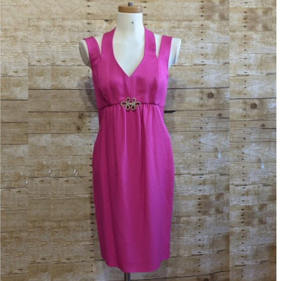 En Francais By Huey Waltzer Bright Pink Dress - Picture 1 of 5